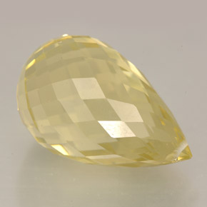 Quartz jaune naturelle briolette, 16,27 ct, VVS