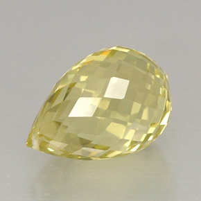 Quartz jaune naturelle briolette, 10,31 ct, VVS