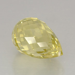 Quartz jaune naturelle briolette, 10,31 ct, VVS