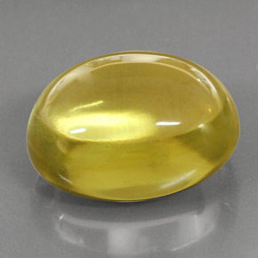 Quartz jaune naturelle coupe ovale, 39,75 ct, transparent
