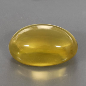Quartz jaune naturelle coupe ovale, 29,30 ct, transparent