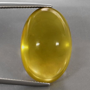 Quartz jaune naturelle coupe ovale, 29,30 ct, transparent