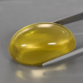 Quartz jaune naturelle coupe ovale, 29,30 ct, transparent
