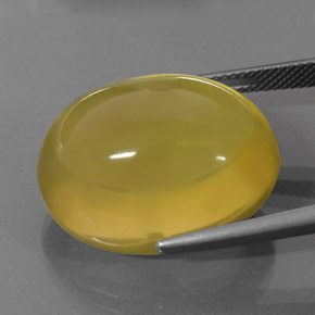 Quartz jaune naturelle coupe ovale, 36,73 ct, transparent