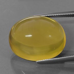Quartz jaune naturelle coupe ovale, 38,02 ct, transparent