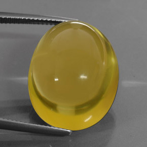 Quartz jaune naturelle coupe ovale, 38,02 ct, transparent