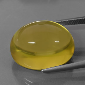 Quartz jaune naturelle coupe ovale, 38,02 ct, transparent
