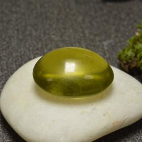Quartz vert naturelle coupe ovale, 29,76 ct, transparent