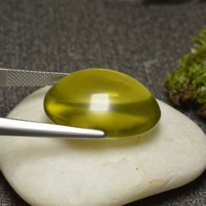 Quartz vert naturelle coupe ovale, 29,76 ct, transparent