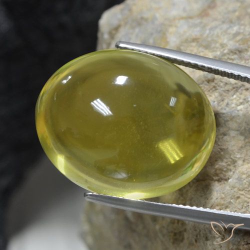 37.04ct Naturel Vert chaud et terreux Quartz, ovale, Transparent