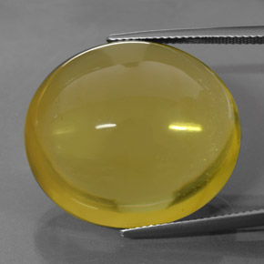 Quartz jaune naturelle coupe ovale, 58,96 ct, transparent
