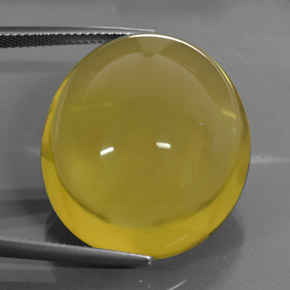 Quartz jaune naturelle coupe ovale, 58,96 ct, transparent
