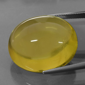 Quartz jaune naturelle coupe ovale, 58,96 ct, transparent
