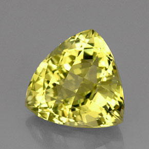 Quartz jaune naturelle trillion, 19,34 ct, VVS