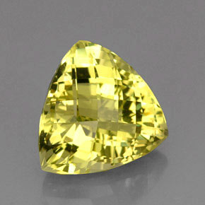 Quartz jaune naturelle trillion, 19,34 ct, VVS