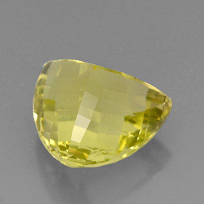 Quartz jaune naturelle trillion, 19,34 ct, VVS
