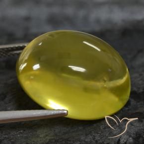 Quartz Jaune clair naturelle ovale, 33.52 ct, Transparent