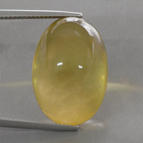 Quartz jaune naturelle coupe ovale, 27,87 ct, transparent