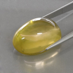 Quartz jaune naturelle coupe ovale, 27,87 ct, transparent
