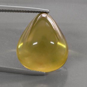 Quartz jaune naturelle en forme de poire, 22,07 ct, transparent