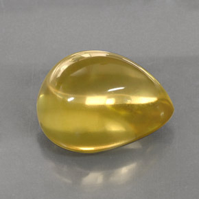 Quartz jaune naturelle en forme de poire, 22,07 ct, transparent
