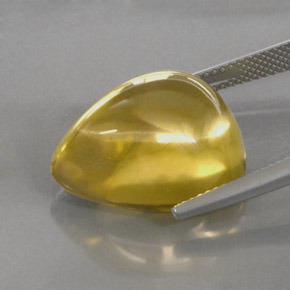 Quartz jaune naturelle en forme de poire, 22,07 ct, transparent