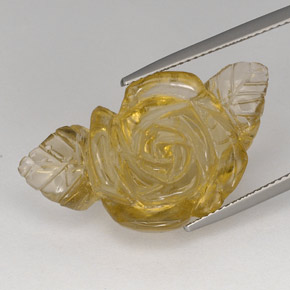 Quartz jaune naturelle transparent, 21,78 ct, transparent / translucide