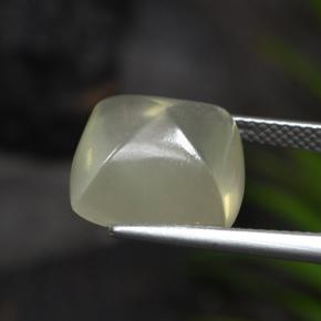 Quartz vert naturelle coupe coussin, 8,57 ct, transparent