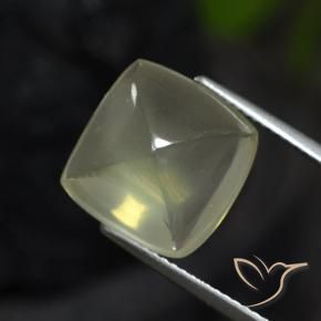Quartz Medium Green  naturelle Coussin, 8.59 ct, Transparent
