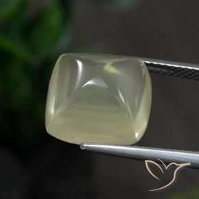 Quartz Medium Green  naturelle Coussin, 8.59 ct, Transparent