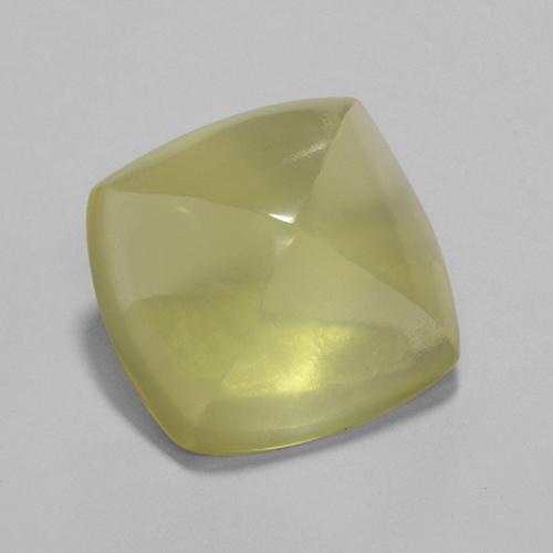 Quartz jaune naturelle coupe coussin, 7,89 ct, transparent