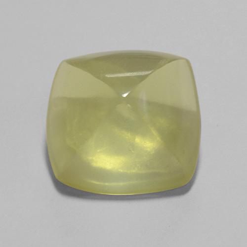 Quartz jaune naturelle coupe coussin, 7,89 ct, transparent