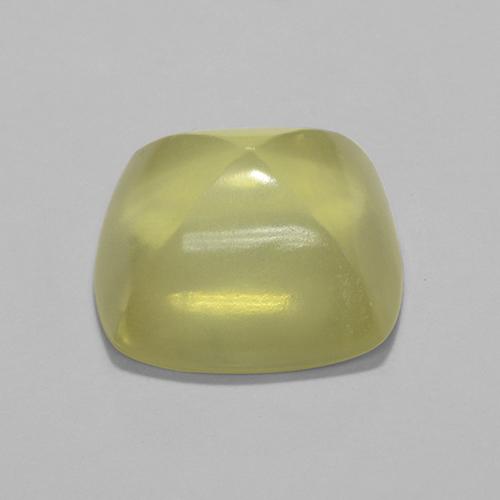 Quartz jaune naturelle coupe coussin, 7,89 ct, transparent