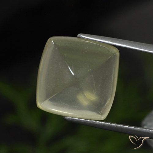 8.50ct Naturel Jaune verdâtre clair Quartz, Coussin, Transparent