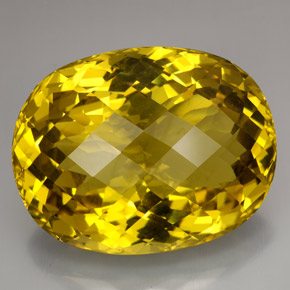 Quartz jaune naturelle coupe ovale, 223,80 ct, VVS-VS