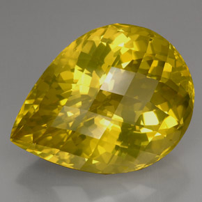 Quartz jaune naturelle en forme de poire, 145,55 ct, IF