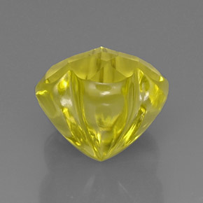 Quartz jaune naturelle taille fleur, 12,53 ct, transparent