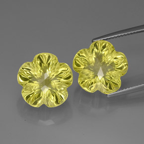 Achetez naturel ct jaune quartz gems, taille fleur, en provenance brésil chez gemselect. en stock, livraison internationale!