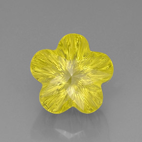 Quartz jaune naturelle taille fleur, 9,84 ct, transparent