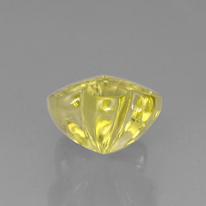 Quartz jaune naturelle taille fleur, 6,62 ct, transparent
