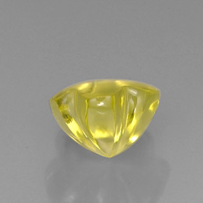 Quartz jaune naturelle taille fleur, 6,83 ct, transparent