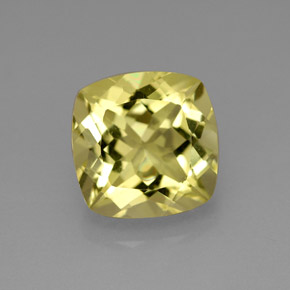 Quartz jaune naturelle coupe coussin, 4,00 ct, VVS-VS
