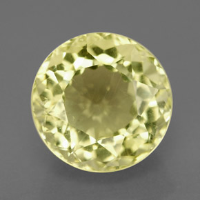 Quartz jaune naturelle coupe roude, 3,93 ct, VS