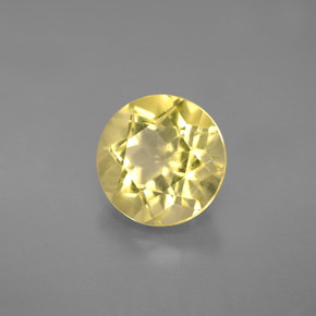 Quartz jaune naturelle coupe roude, 2,64 ct, VS
