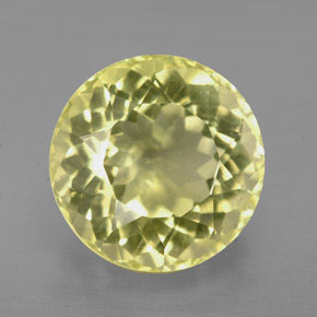 Quartz jaune naturelle coupe roude, 6,37 ct, VS