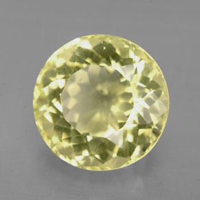 Quartz jaune naturelle coupe roude, 6,37 ct, VS