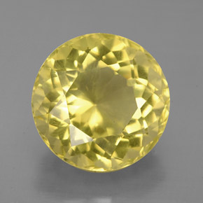 Quartz jaune naturelle coupe roude, 6,28 ct, VS
