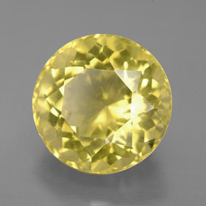 Quartz jaune naturelle coupe roude, 6,28 ct, VS