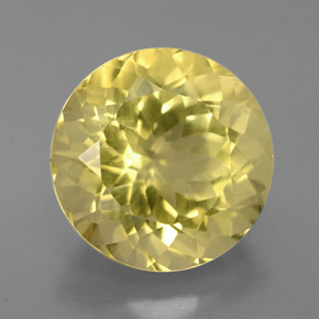 Quartz jaune naturelle coupe roude, 5,87 ct, VS