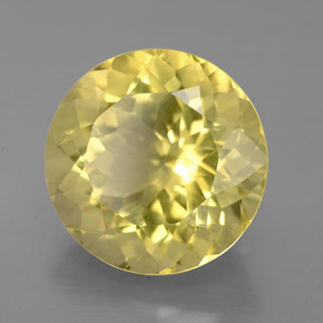 Quartz jaune naturelle coupe roude, 5,87 ct, VS